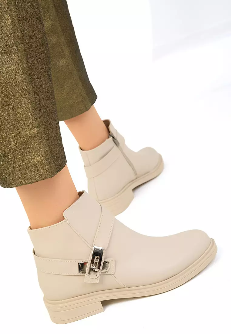 Flat Female Fashion Boots Brown Tan Boots Flat Flat Womens Boots