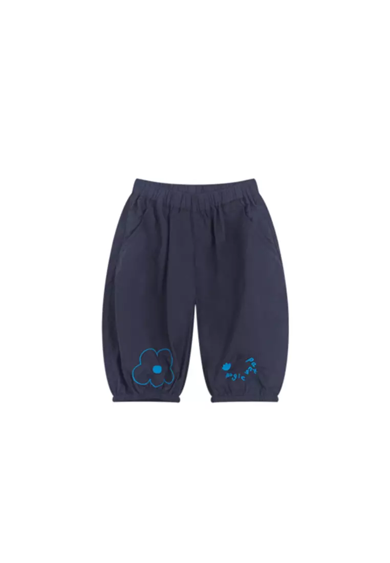 Mid Length Elastic Hem Shorts With Graphic Design