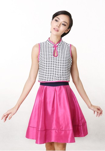 Aubrey Cheongsam Dress Pink