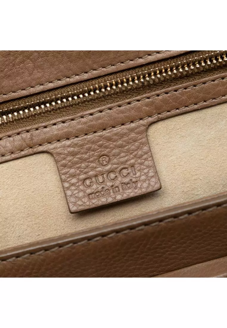 Pre-Loved Gucci Medium Calfskin New Bamboo Top Handle Bag