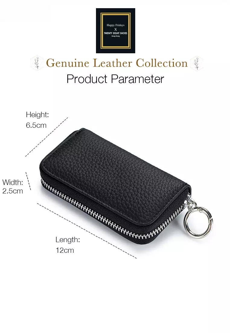 Full Grain Leather Zipper Key Case JW AN-3443