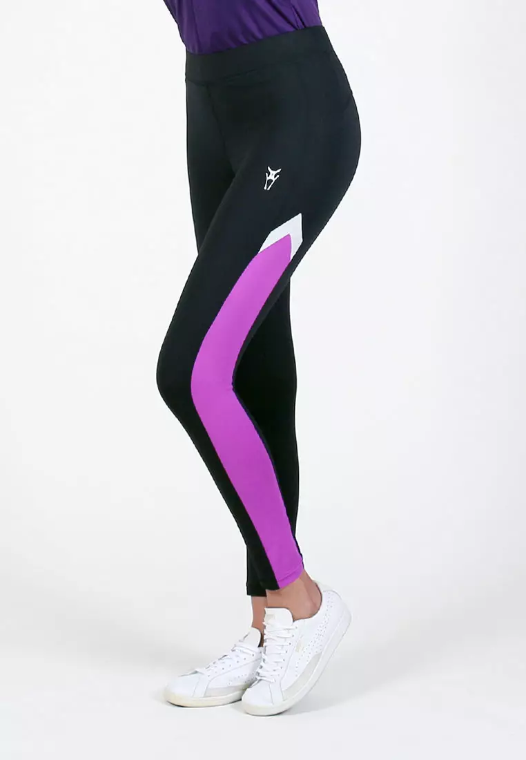 Women Flex Legging (Black/Purple)