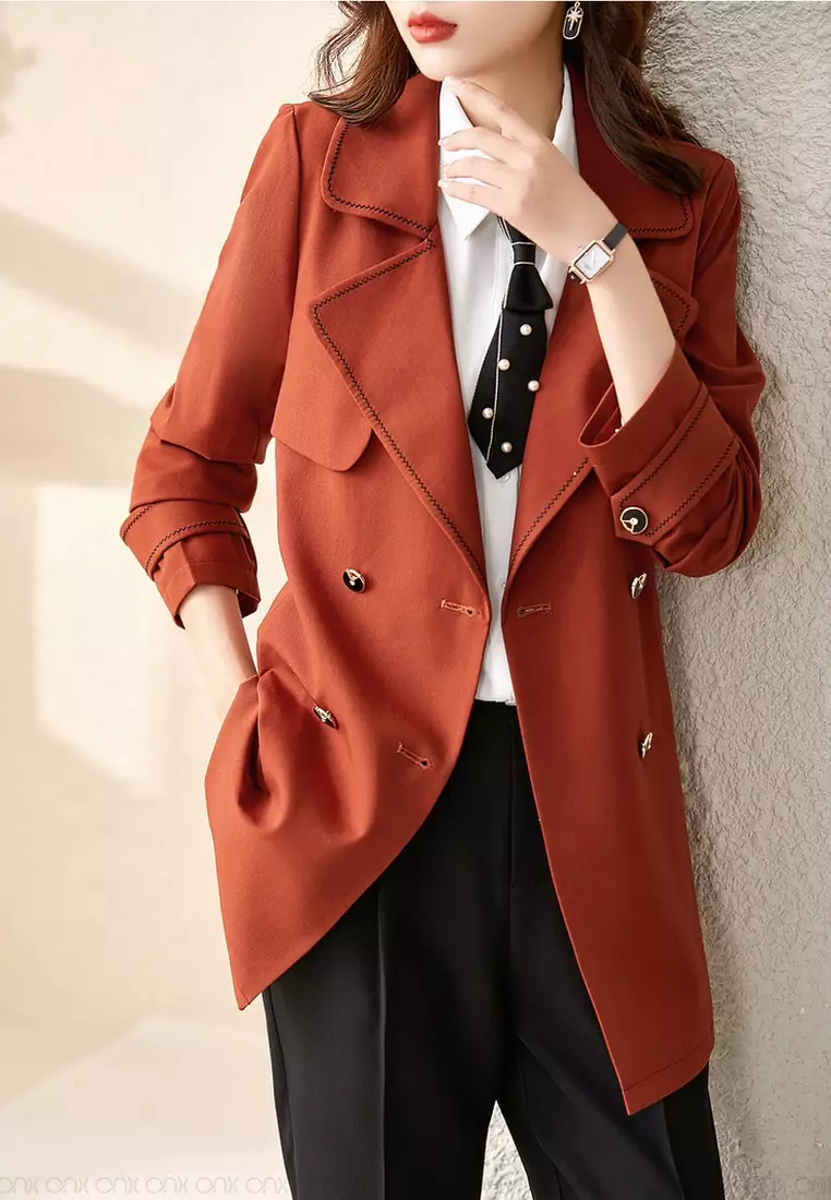 Red trench sale coat cheap