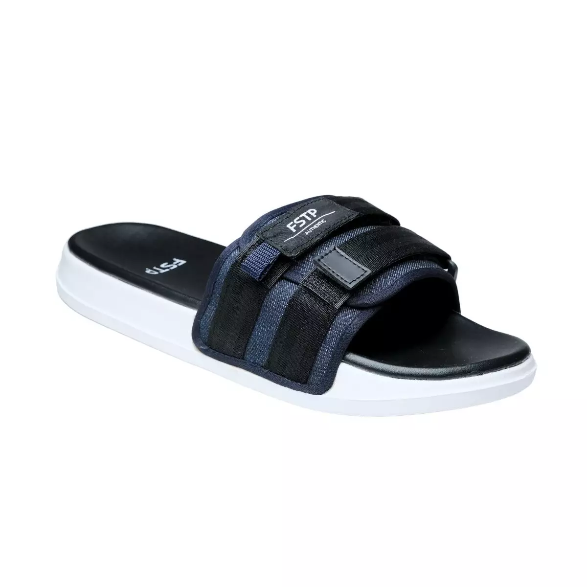 Footstep Footwear Sandal Slide Pria Wanita Stereo Denim Sandal Slip