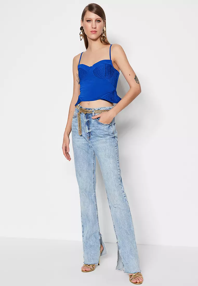 Knitted Bustier Crop Top