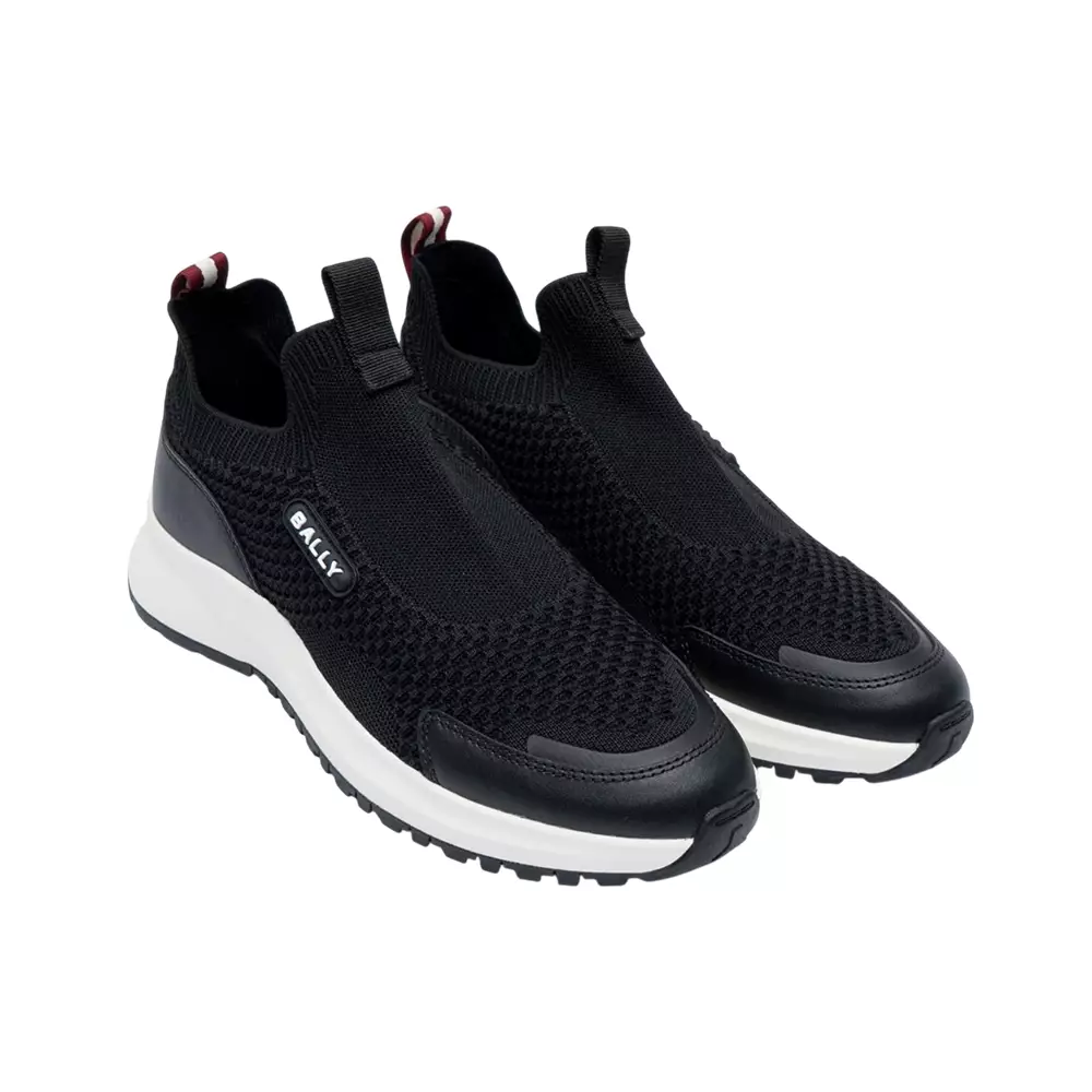 Dewan-T Synthetic Fabric Sneakers Black White