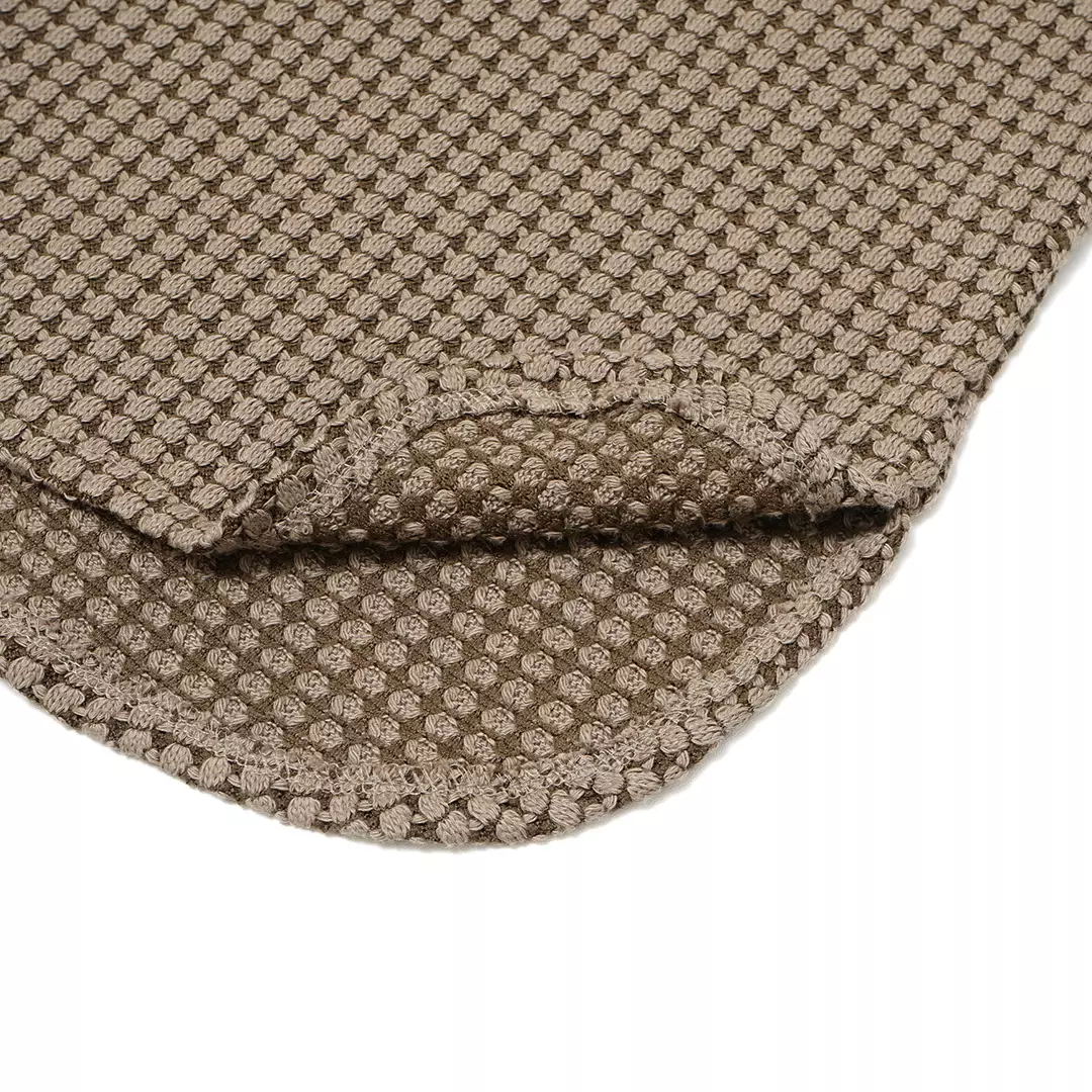 3D Square Knit Square Crewneck Sweatshirt Brown