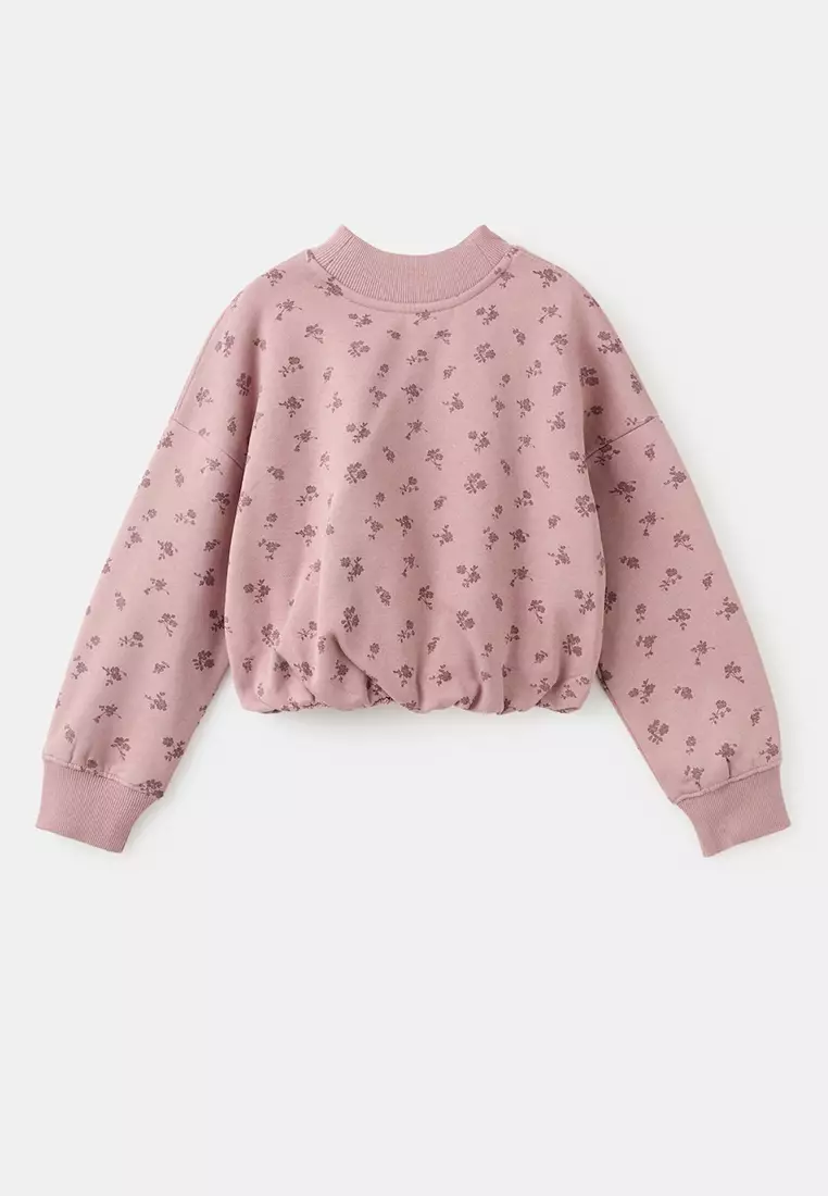 Embroidered Sweatshirt With Floral Pattern