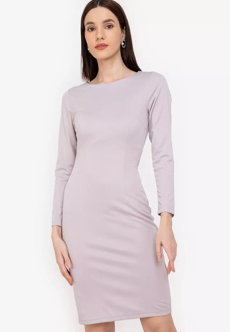 ZALORA WORK Round Neck Bodycon Dress 2023 Buy ZALORA WORK Online