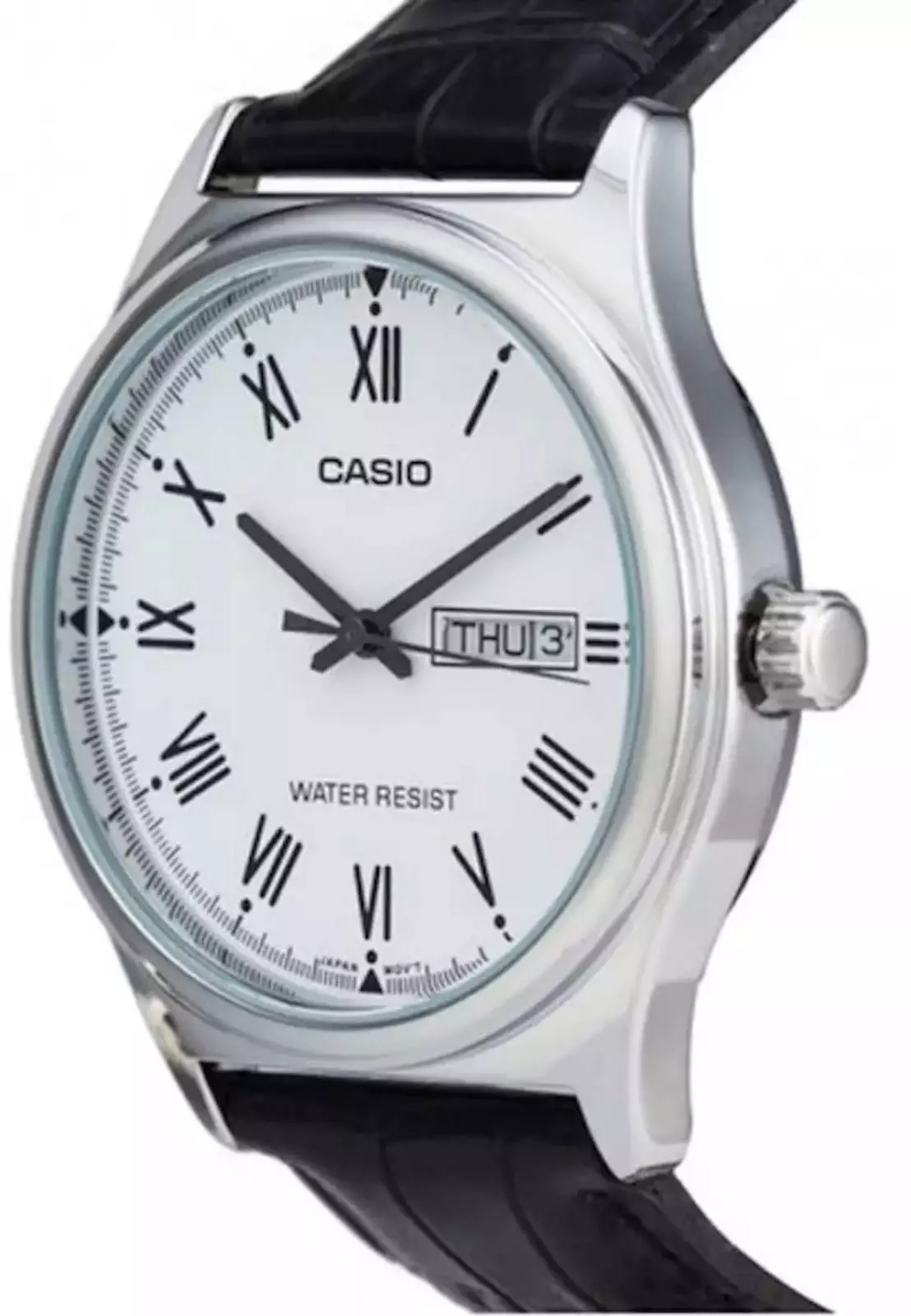 Casio MTP-V006L-7BUDF Hitam Ring Silver Cowok