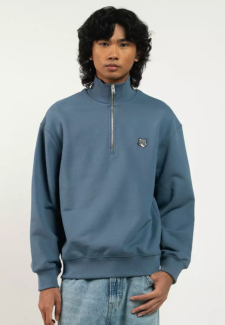 Buy Maison Kitsune Fox Head Comfort Half Zip Sweatshirt 2026