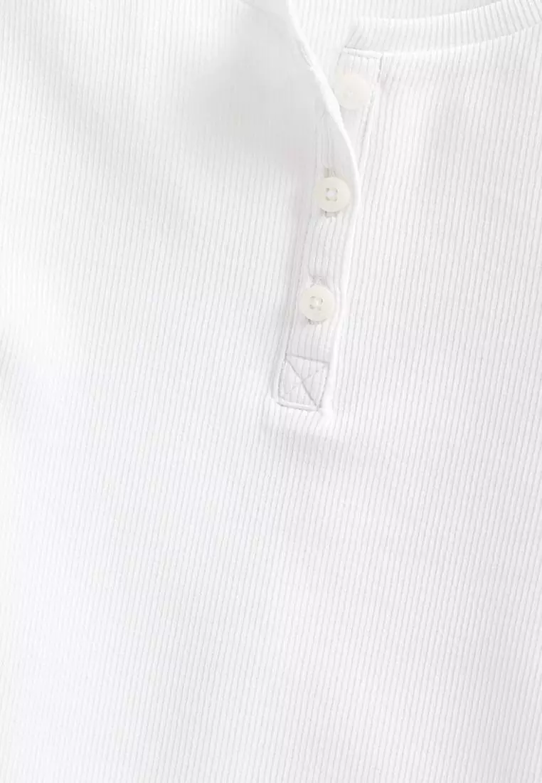 Ribbed Placket T-Shirt