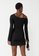 & Other Stories black Asymmetric One-Shoulder Mini Dress 5C7DCAAF2618F9GS_2
