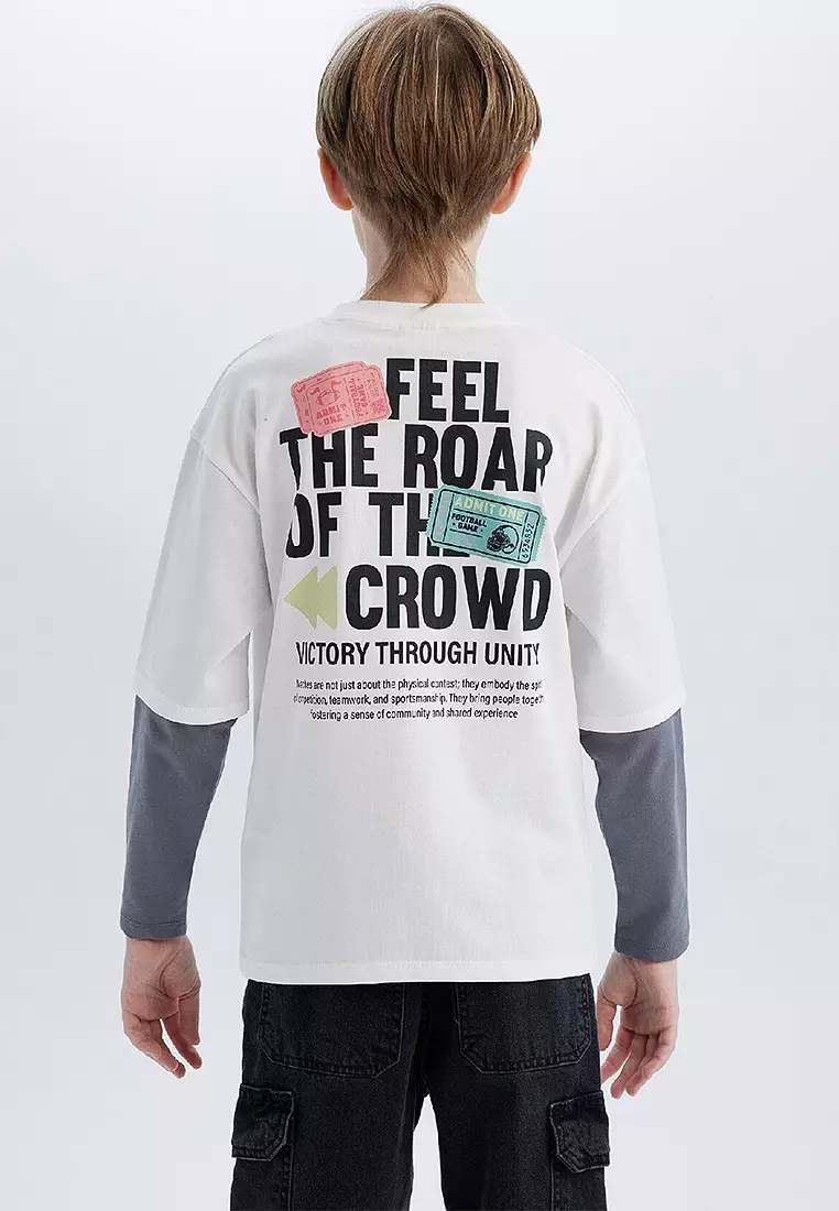 Cotton Crew Neck Long Sleeves T-Shirt