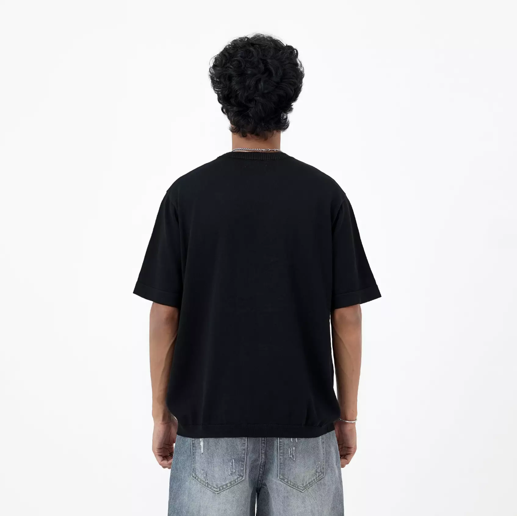 CELCIUS Flat Knit T-Shirt I31000374C Hitam