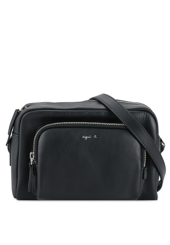 Buy agnès b. Leather Crossbody Bag Online | ZALORA Malaysia