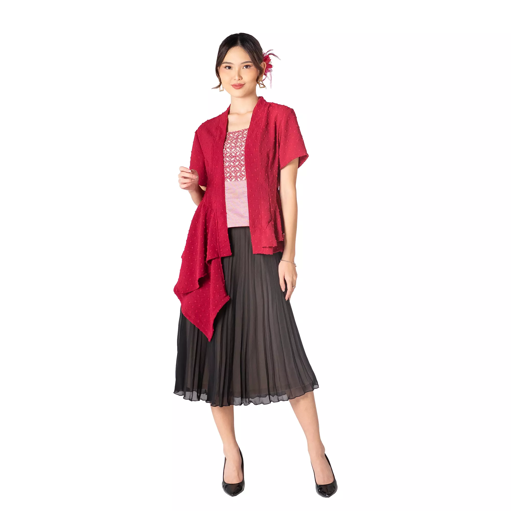 Blouse Batik Wanita - Atasan Batik - Bhatara Batik Narami - Baju Batik Modern Lengan Pendek