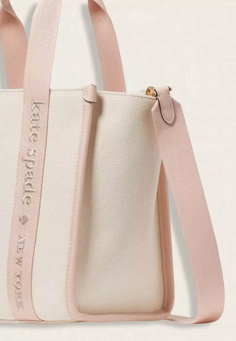 Kate Spade Kip Canvas Small Tote Rose Smoke Multi
