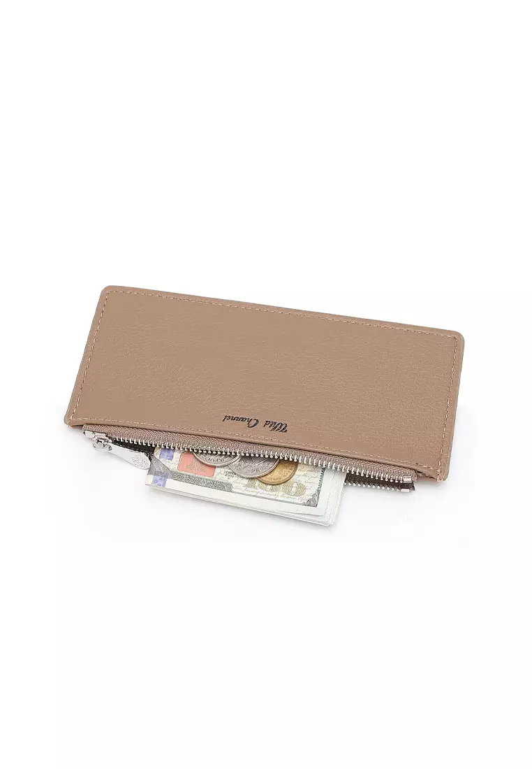2 In 1 Long Purser with Coin Purse - Khaki