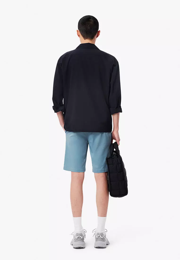 Slim Fit Stretch Cotton Bermuda Shorts