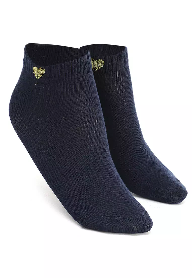 Nercyla Kaos Kaki Wanita Love Ankle Socks Casual Footwear Material Spandex ORIGINAL - Dark Blue