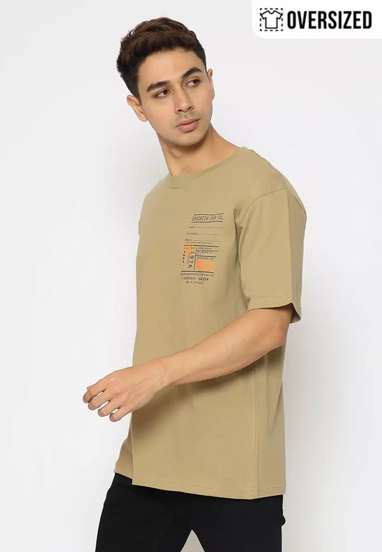 RBJ T-Shirt Cotton Oversized Pria 2079230281