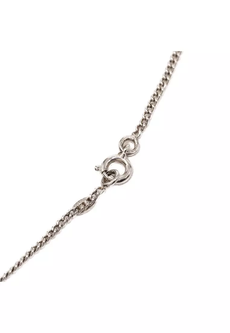 Pre-Loved Chanel Cc Brass Enamel Pendant Necklace