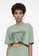 Les Girls Les Boys green Single Jersey Deconstructed Cropped Tee 13EB7AA1E66021GS_1