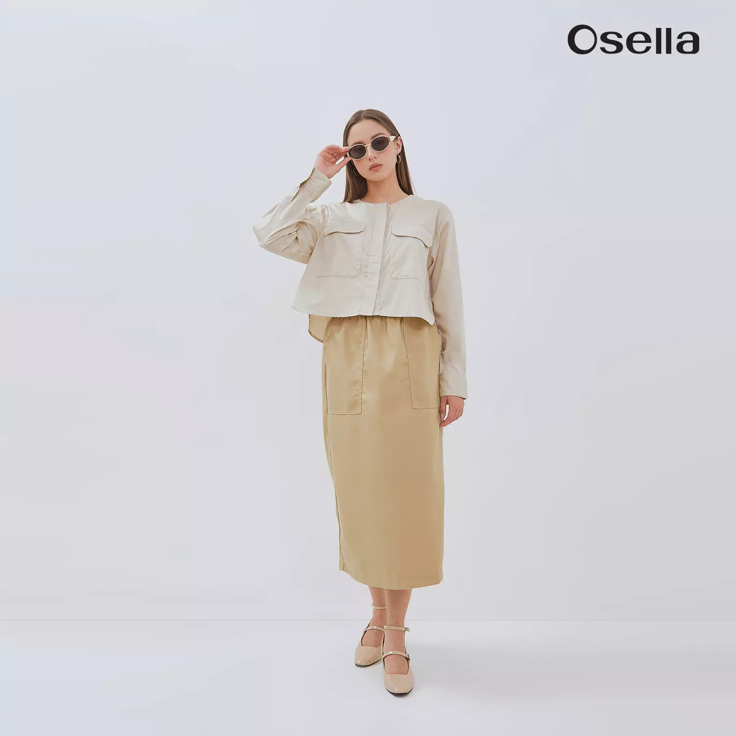Jual Osella Osella Zora Double Pocket Shacket 2162660138 | Outer Lengan ...