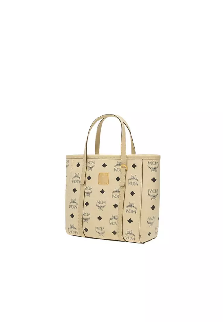 Mini Toni Top-Zip Shopper Bag In Visetos Beige MWPAATN04I8001