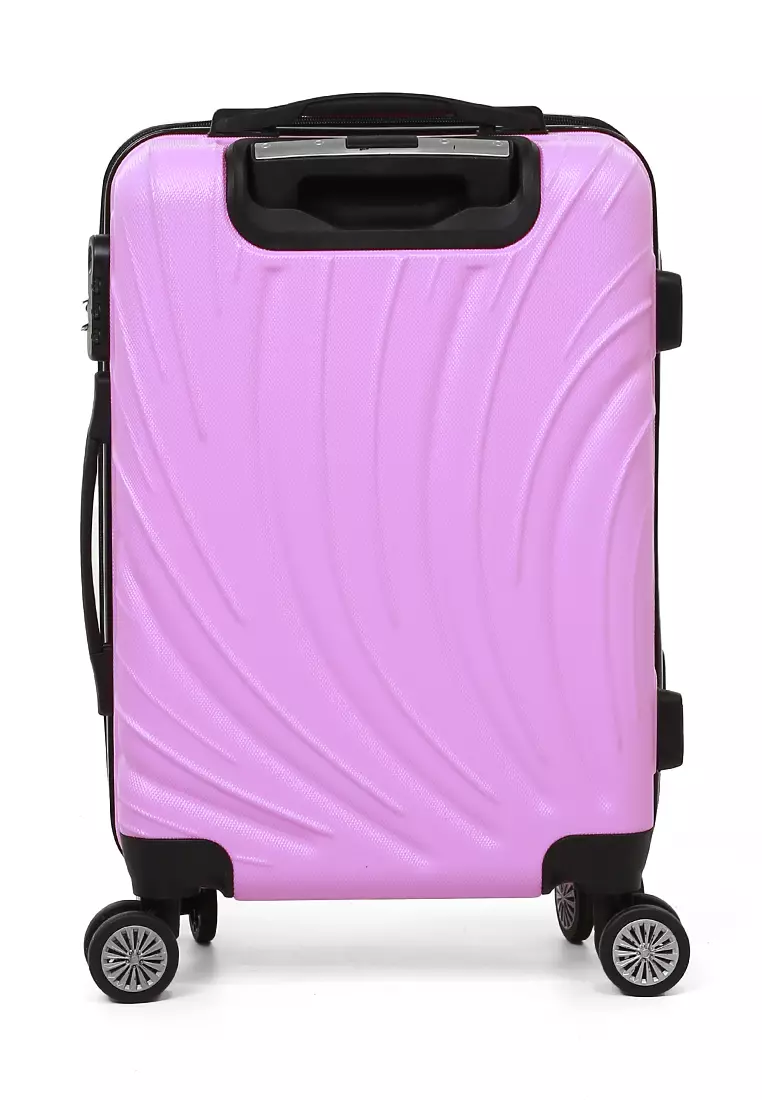 Carlton Tas Koper Unisex Size 20 Inch Travel Luggage Large Compartment Material Fiber ABS ORIGINAL - Pink