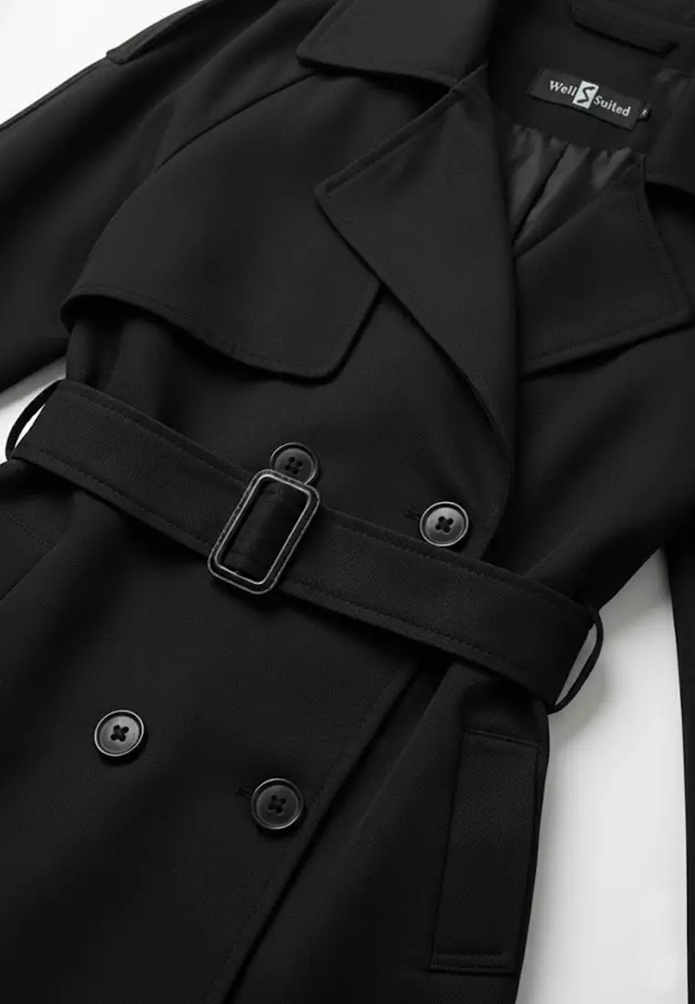 Mid-length Cotton Blend Trench Coat