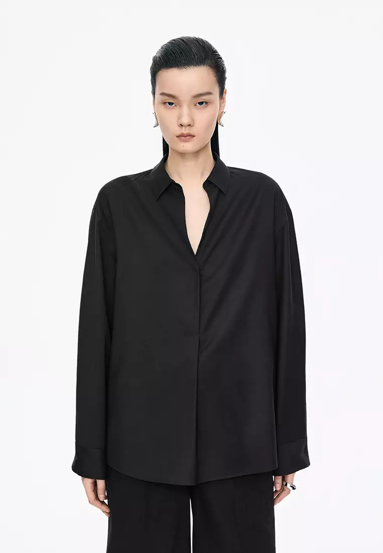 全羊毛宽松长袖TOP