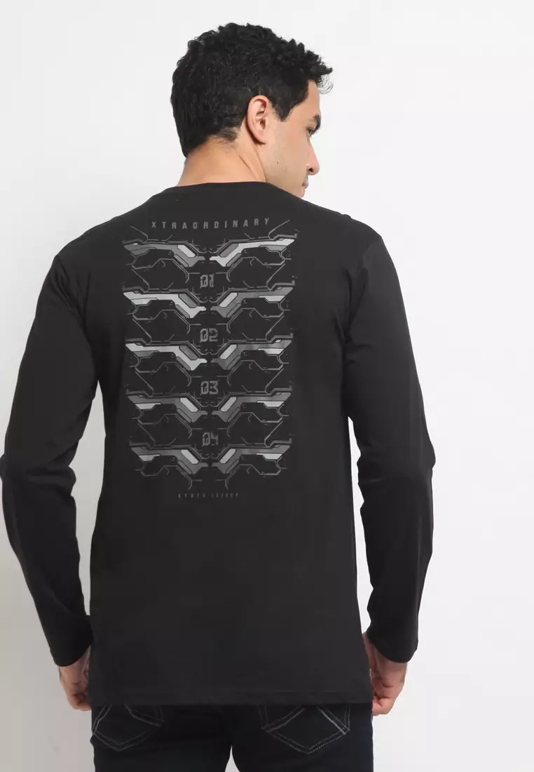 XTRAORDINARY (XO) T-Shirt Cotton Combed Lengan Panjang Pria 2073290053