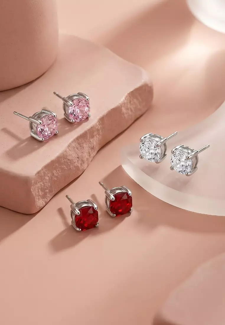 Roselle Lumin White Earrings in White Gold