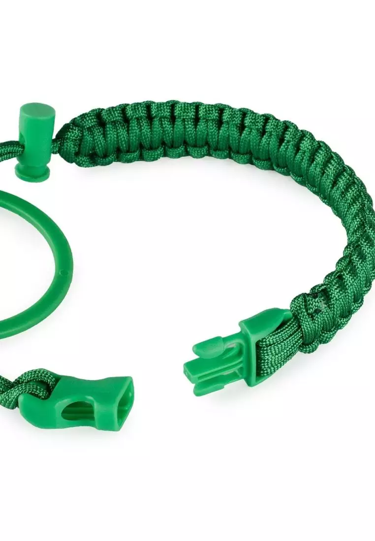 Crossing Paracord Bottle Carrier Strap with Carabiner - Bright Green