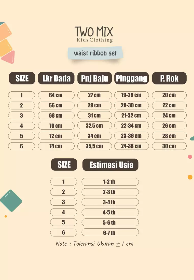 Two Mix - Baju Setelan Anak Perempuan Celana Pendek Salur 1-8 Tahun 4366 Marple Brown