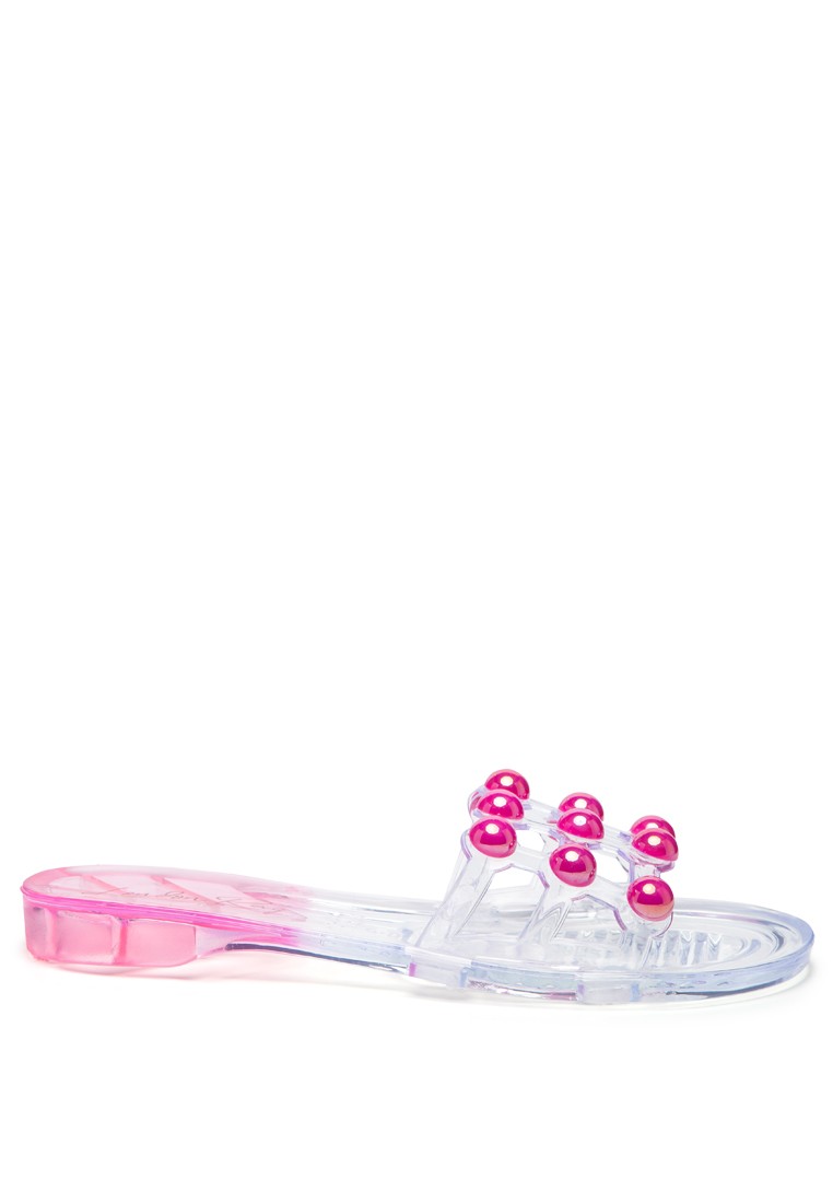 Jelly Gems Slip-On Flats in Pink