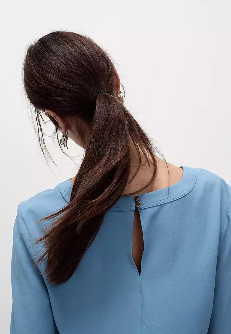 V-Neck Popover Blouse