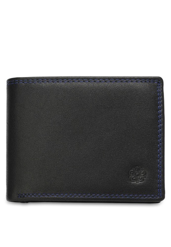 Wild Channel black Men's Genuine Leather RFID Blocking Bi Fold Wallet A623DACEF72996GS_1
