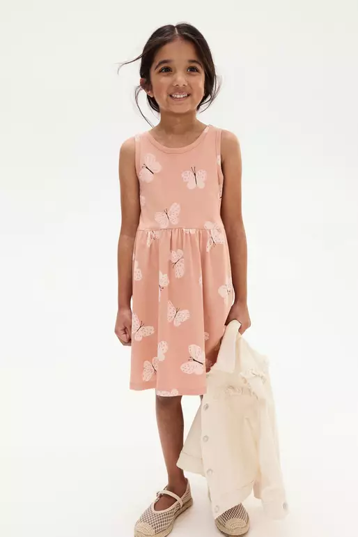 Patterned cotton dress