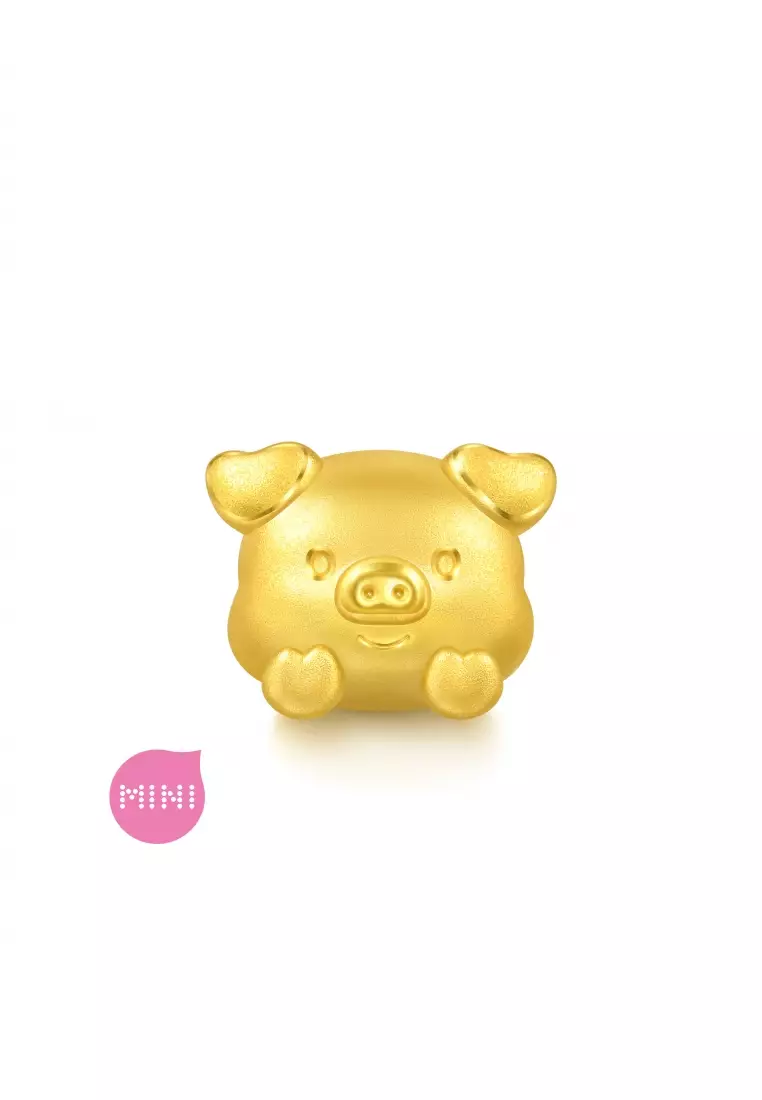999 Gold Pig Charm for Women & Men 95970C  [Bracelet not included]