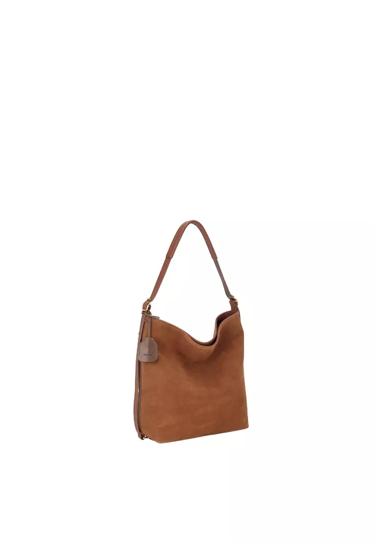 [Limited] DON Shoulder Bag - Suede Caramel