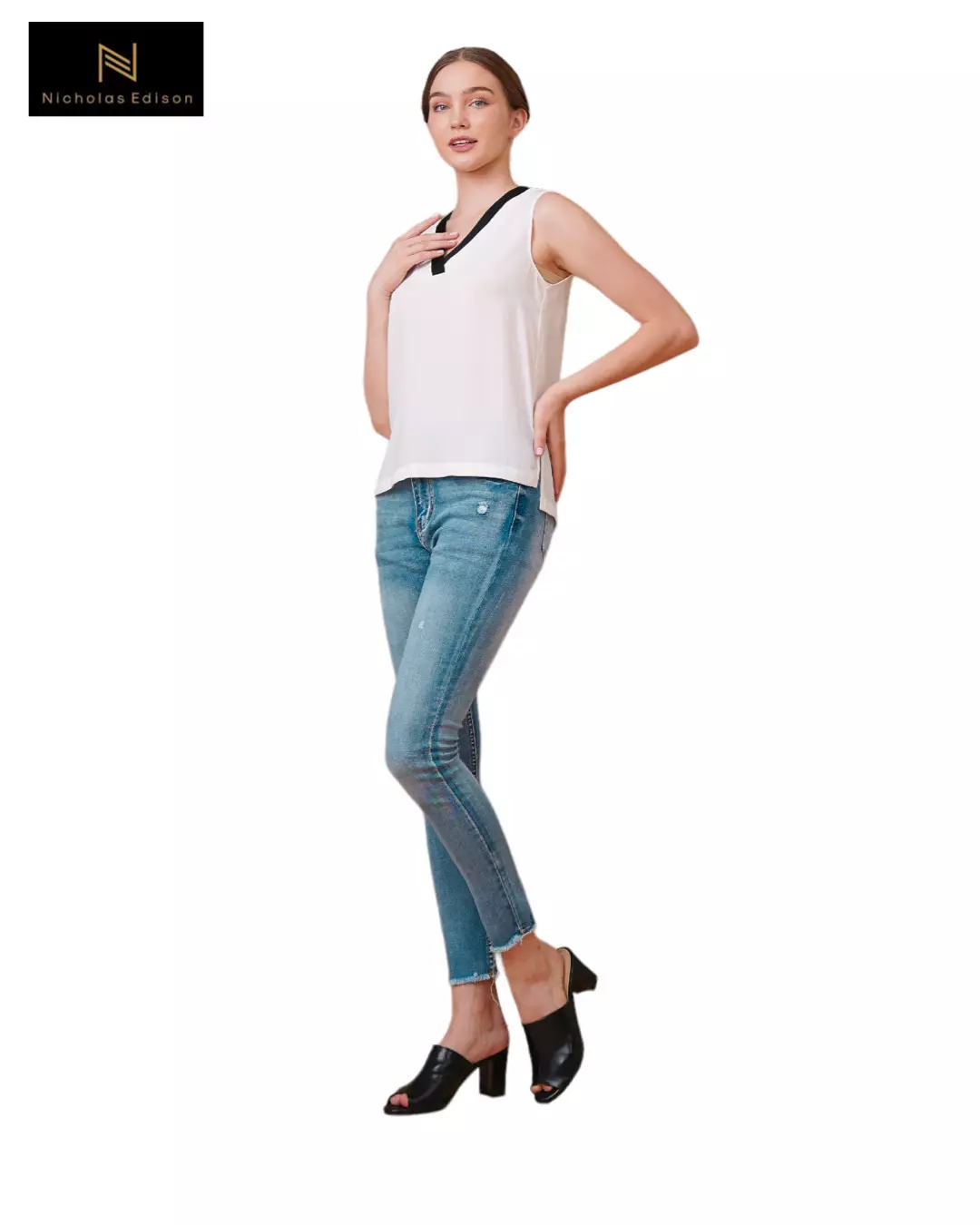 Nicholas Edison Heel Vita Black