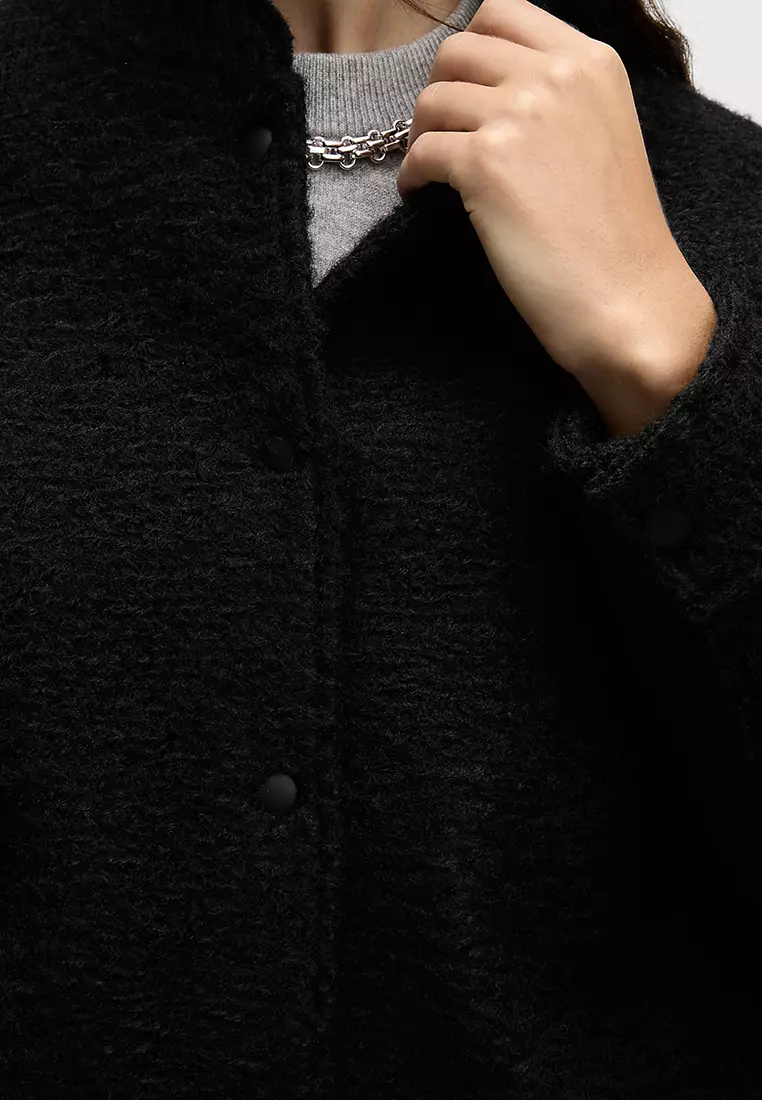 Textured Unlined Bomber Jacket