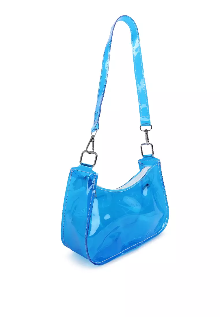 Tas Baguette Jelly Biru