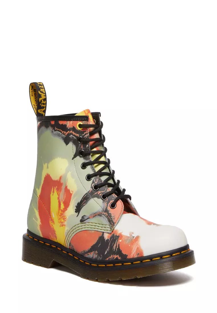 1460 TATE 'VOLCANIC FLARE' LEATHER LACE UP BOOTS
