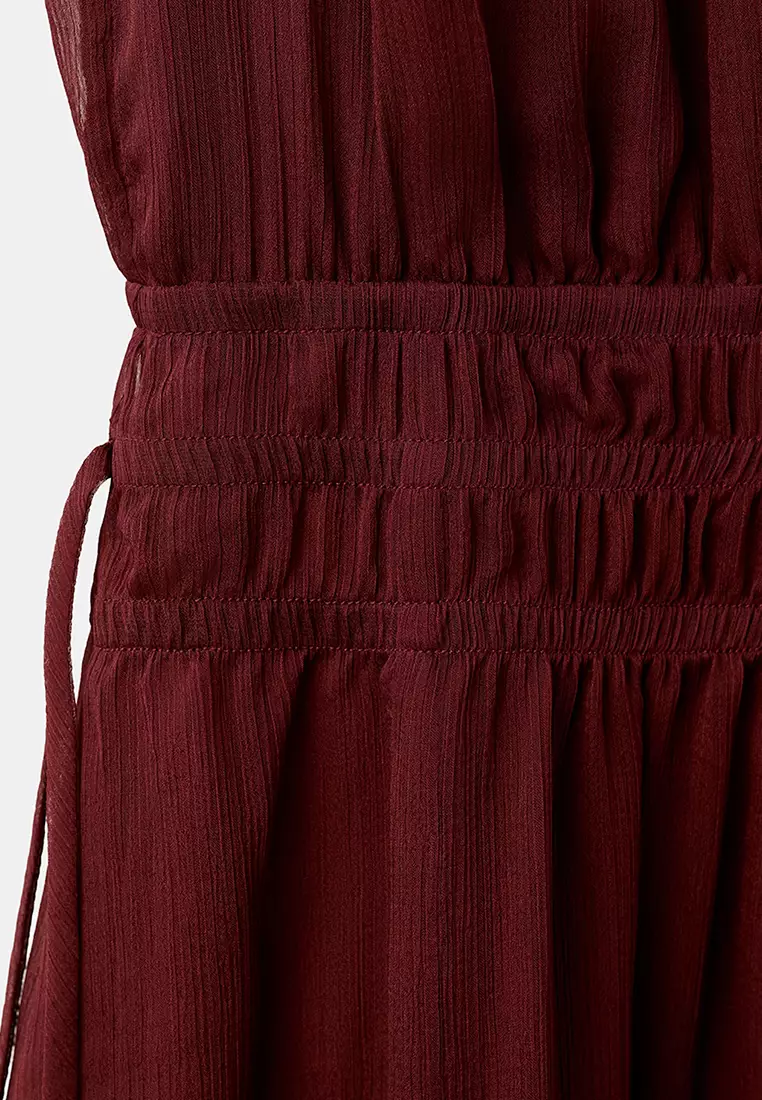 Flowy Dress With Gathered Waist