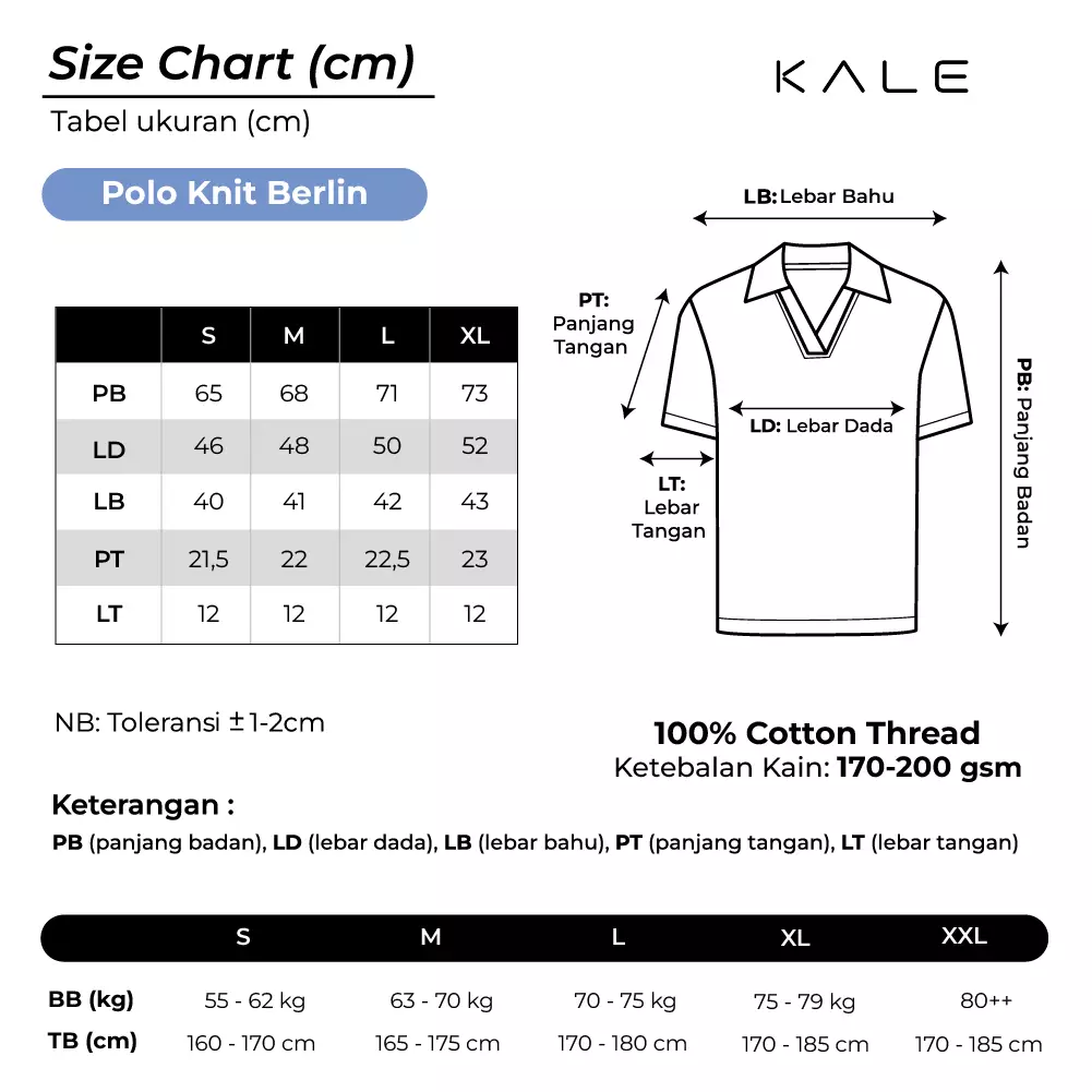 Kale BERLIN Dark Grey / Polo Shirt Pria / Atasan Kaos Polo Rajut Pria / Kaos Pria / Baju Kaos Pria