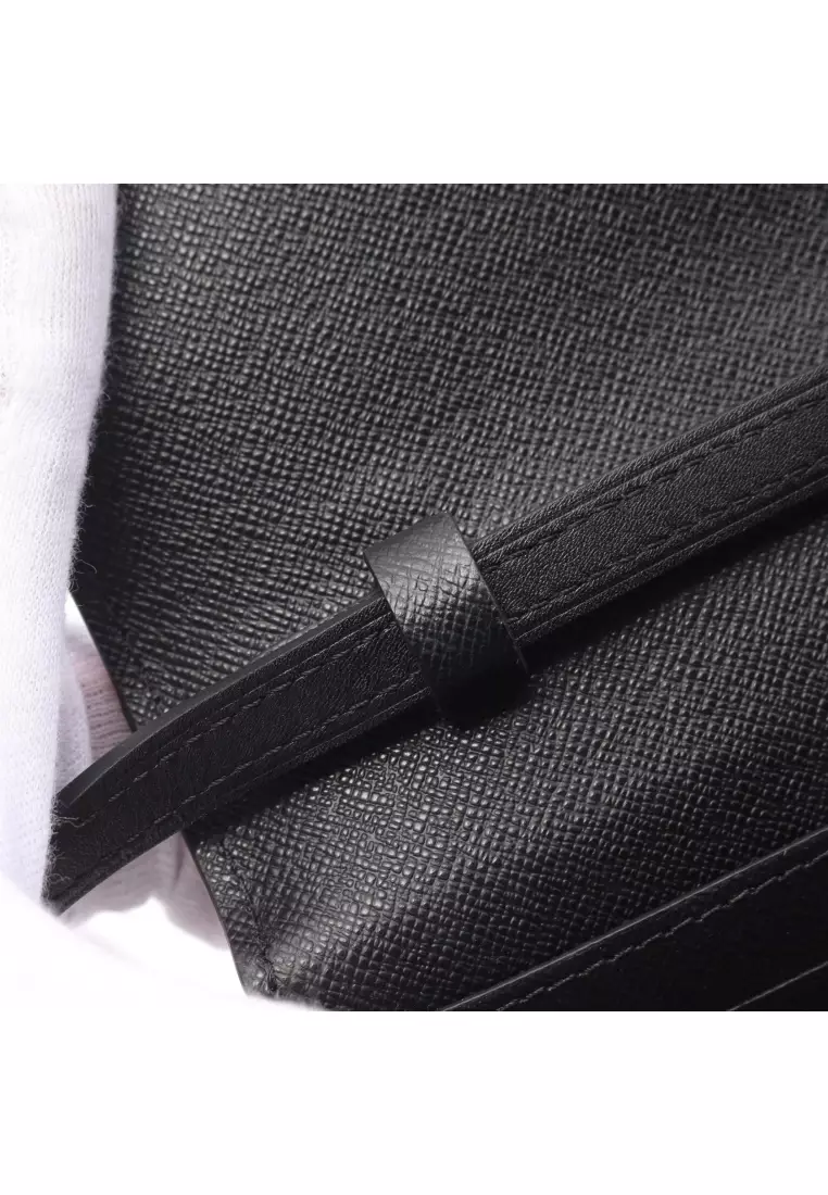 Pre-Loved Louis Vuitton hook wallet on chain monogram reverse Shoulder bag PVC leather light brown black 2WAY